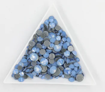 Tüm Boyutları SS3-SS30 Mavi Opal Kristal Nail Art Rhinestone süslemeleri 3D Flatback Cam Düzeltme Rhinestones Konfeksiyon için