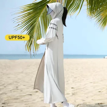 UPF50 + güneş koruma giyimi Kadın Lens UV Uzun Deri Ceket Yaz Ceket Yansıtıcı Şerit Seyahat Çadırı Kamp Vahşi