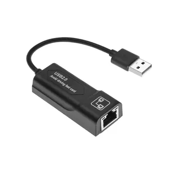 USB 2.0 ethernet adaptörü Ağ Kartı RJ45 Lan Win7 / Win8 / Win10 Dizüstü Bilgisayar USB Bilgisayar Oyun Aksesuarları Hızlı Teslimat