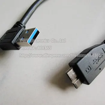 USB A 3.0 Erkek Dik Açı Mikro Erkek Kablo, 0.3 M, 10Qty, ücretsiz kargo