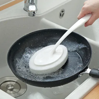 Uzun Saplı Fırça Silgi Sihirli Sünger Dıy Temizleme Süngeri Bulaşık Yıkama için Mutfak Tuvalet Banyo Yıkama Temizleme Araçları Alet
