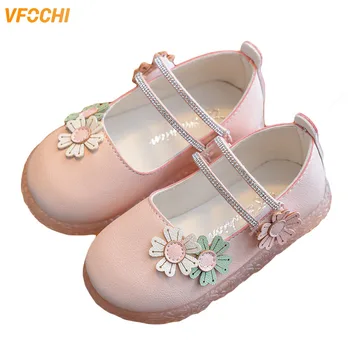 VFOCHI Yumuşak Kızlar deri ayakkabı Çocuklar için Çiçek Flats Kızlar Düğün Ayakkabı Çocuk Prenses Ayakkabı Genç Kızlar dans ayakkabıları