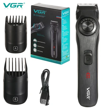 VGR 1-20mm Ayarlanabilir Saç Sakal Düzeltici Erkekler İçin Saç Kesme Elektrikli Saç Kesimi Makinesi 20 Uzunluk Ayarı Şarj Edilebilir
