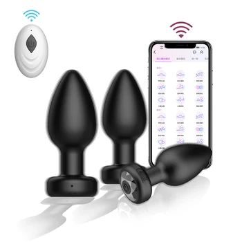 Vibratör Anal Plug Seks Oyuncak Butt Plug Anale Kuyruk Oyuncak Yetişkinler için 18 Cinsel prostat masaj aleti ama Fiş Buttplug Titreşimli Erkekler Kadınlar