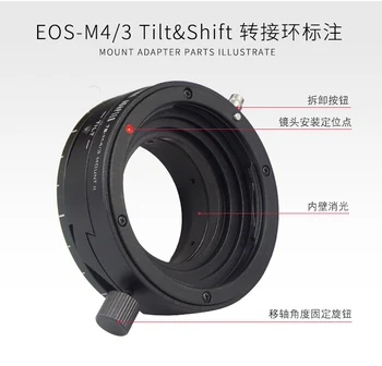 vites Tilt adaptör halkası canon eos Dağı Lens için Panasonic m43 GH4 gh5 GM1 gx7 GX9 gx85 g85 gf10 gf7 EM5 EM1 EM10 kamera