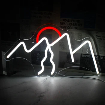 Volkan Manzara Neon İşaretleri Parlayan Tabela LED parti ışıkları ev odası Yatak Odası Zemin Dekorasyon İşaretleri Sanat Moda Neon