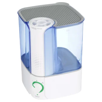 Warm Mist Humidifier, Görünür, Filtresiz, Beyaz ve Mavi, Üst Dolgu, 1.3 Galon, Büyük Su Kapasitesi