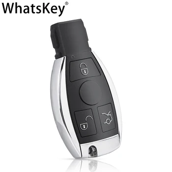 WhtasKey En Kaliteli 3 Düğme Anahtar Kabuk Mercedes Benz 2010 İçin Evet W166 W212 W211 W221 W204 W205 W203 BGA Araba Anahtarlık Durumda