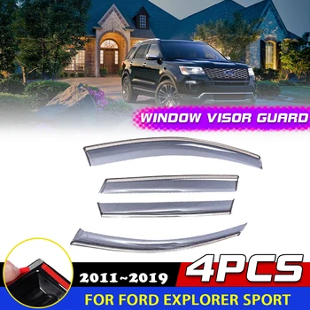 Windows Visor Ford Explorer için Klasik U502 Spor 2011 ~ 2019 Tenteler Güneş Yağmur Kaş Deflektör Sticker Guard Kapak Aksesuarları