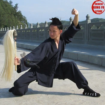 Wudang Taoizm Takım Elbise Tai chi Üniforma Taocu Günlük Eğitim Kung fu Ceket ve Pantolon Custom Made Gerekir Ölçümleri