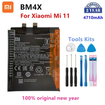 Xiao mi 100 % Orijinal BM4X 4710mAh Pil İçin Xiaomi 11 Xiaomi 11 Mi11 Yüksek Kaliteli Telefon Yedek Piller+ + Araçları