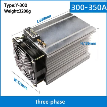 Y-300 300A 350A radyatör ısı emici için Fan ile üç 3 fazlı SSR katı hal röle