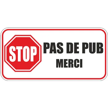 Y296# 13 Cm / 17 Cm Kendinden yapışkanlı Çıkartması Stop Pas De Pub Merci Araba Sticker Su Geçirmez Otomatik Dekorları Tampon Arka Cam Dizüstü Bilgisayar