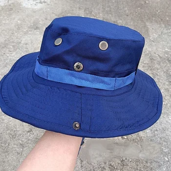 Yangın Yuvarlak şapka Yaz güneş şapkası Alev Mavi güneş şapkası Açık Güneş Koruma Koşu Gök Gürültüsü Şapka Kurtarma Eğitimi Balıkçı Şapka