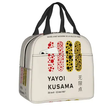 Yayoi Kusama Soyut Sanat Öğle Yemeği Çantası Kadınlar için Termal er Yalıtımlı yemek taşıma çantası Plaj Kamp Seyahat Piknik Gıda Bento Kutusu