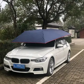Yaz araba kılıfı Güneş Gölge Kapak Araba koruyucu şemsiye Oxford Kumaş UV Dayanıklı Katlanabilir araba çadırı Çatı Anti-UV Koruma Araçları