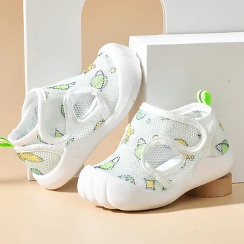 Yaz Nefes Hava Mesh çocuk sandaletleri 1-4T Bebek Unisex rahat ayakkabılar kaymaz Yumuşak Taban İlk Yürüyüşe Bebek Hafif ayakkabı