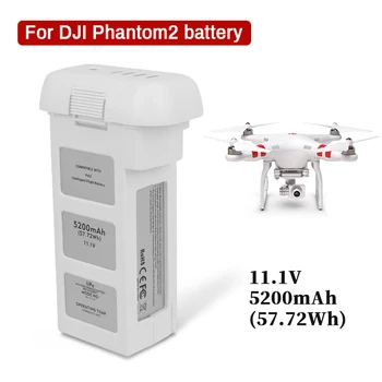 Yeni 11.1 V 5200mah Lipo drone pili DJI Phantom 2 Quadcopter için Pil 57.72 Wh Yedek Pil Drone Parçaları