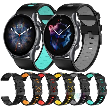 Yeni akıllı saat Kayışı Erkekler İçin Silikon Kordonlu Saat Yedek Kemer Aksesuarları SmartWatch Hualaya Amazfit GTR 3 / GTR 3 Pro Gtr2e