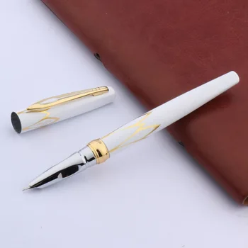 yeni beyaz öğrenci kalem 3019 altın aksesuarlar F dolma kalem