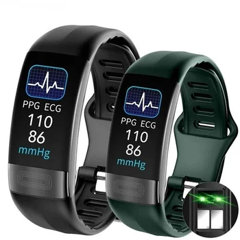 Yeni EKG + PPG Akıllı Bileklik Spor İzci Kadın Erkek Kalori Kan Basıncı Su Geçirmez Spor Smartband Sağlık Smartwatch