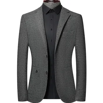 Yeni Erkek İlkbahar ve Sonbahar Yeni High End İş İngiliz Tarzı Slim Fit Blazers erkek Moda Yüksek Kaliteli Takım Elbise Ceket Ceket 4XL