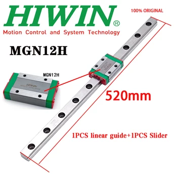 Yeni HIWIN Orijinal Otantik MGN12H MGN12 Yüksek Hassasiyetli Lineer Kılavuz Rayı Kaymak 520mm Minyatür Lineer Kılavuz 3D Yazıcı