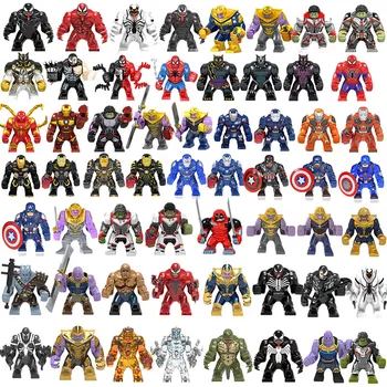 Yeni Marvel Avengers serisi 3D süper kahraman karakterler büyük modeli yapı taşları montaj oyuncaklar çocuk doğum günü hediyeleri erkek kız