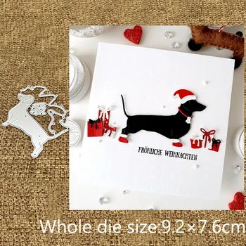 Yeni Tasarım Zanaat Metal şablon kalıp Kesme Ölür Noel dachshund karalama defteri die keser Albümü Kağıt Kartı Zanaat Kabartma