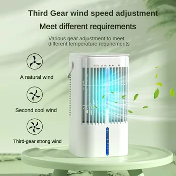 Yeni Taşınabilir Klima Masaüstü Su Sisi spreyli fan Taşınabilir 7 Renk Gece Lambası ile Hava Soğutucu Ofis Küçük Soğutma Fanı