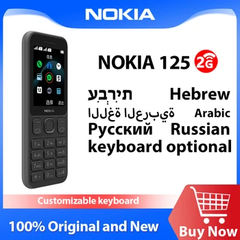 Yeni ve Orijinal Nokia 125 2G Cep Telefonu Çok Dilli Çift SIM 2.4 