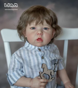 Yeniden doğmuş Bebek Liam 30 İnç DIY Büyük Boş Kiti noel hediyesi Oyuncak Sanatçı Boyasız Bebe Çocuklar için Gerçekçi Gerçekçi Bebek