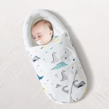 Yenidoğan Bebek Uyku Tulumu Ultra Yumuşak Kalın Sıcak Battaniye Saf Pamuk Koza Bebek Erkek Kız Elbise Kreş Wrap Kundak Bebe