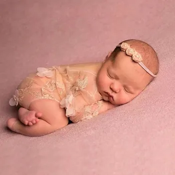 Yenidoğan Fotoğraf Sahne Bebek Organze Bebek Fotoğraf Takım Elbise