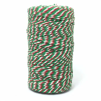 YENİ 8ply 1MM~1.5 mm Pamuk Fırıncılar Mix (150 yard/spool) fırıncı Sicim Hediye Paketleme beyaz+kırmızı+yeşil Sicim İşçiliği için