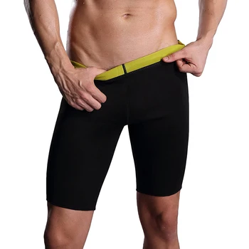 YENİ Erkek Sıcak Termo Vücut Şekillendirici Neopren Zayıflama Pantolon Uyluk Yağ Yakıcı En Iyi Egzersiz Sauna Takım Elbise Yüksek Bel Kontrol Shapewear