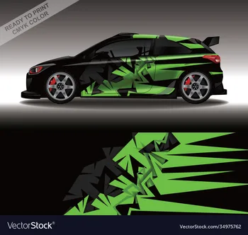 Yeşil Siyah Araba Grafik Çıkartması Tam Vücut Yarış Vinil Wrap Araba Tam sargı çıkartma Dekoratif Araba Çıkartması Uzunluğu 400cm Genişlik 100cm
