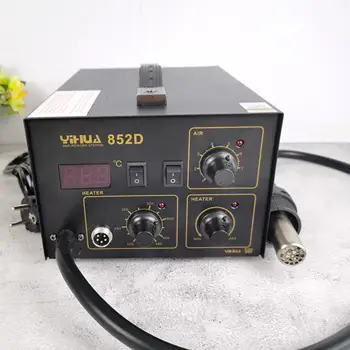 YIHUA 852D Diyaframlı Pompa 2 in 1 havya Sıcak Hava Lehimleme İstasyonu LED Ekran