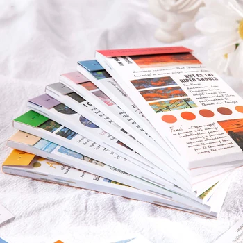 Yoofun 20 adet/paket Manzara Boyama Sticker Washi Kağıt Kolaj Etiket Telefon Günlüğü Scrapbooking Dergiler Deco Kırtasiye