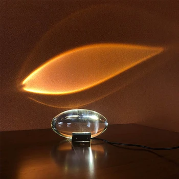 Yumurta şeklinde Verici Modern Sanat Kristal Masa Lambası Gökyüzü Göz Atmosfer Projeksiyon Masası masa lambası Moda Stil Ambiyans