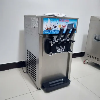 Yumuşak Hizmet Dondurma Makinesi Mutfak Ev Aracı Ekipmanları Tezgah 3 Lezzet
