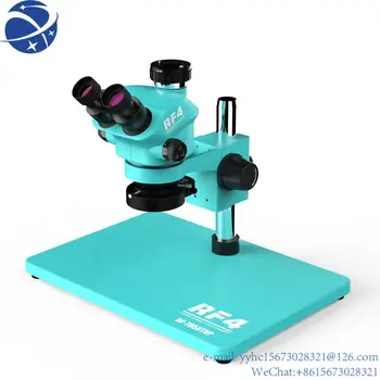 Yun Yı RF7050TVP Trinoküler Stereo Mikroskop Telefon Onarım 7-50x Senkron Zoom Endüstriyel Rf4 Mikroskop İle Grote Bas