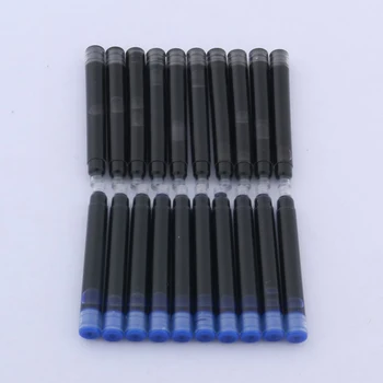 Yüksek Kalite 25 adet Siyah Evrensel Dolma kalem Mürekkep Kartuşları Kalem Dolum Renk 2.6 mm 3.4 mm Kırtasiye Ofis Okul Malzemeleri