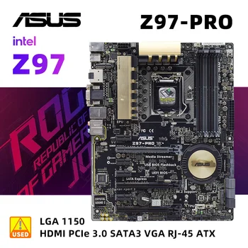 Z97 ASUS Z97-PRO+İ5 4690S Anakart Kiti LGA 1150 DDR3 32GB PCI-E 3.0 USB3.0 M. 2 4×SATA III VGA ATX İ5-4570S Cpu'lar
