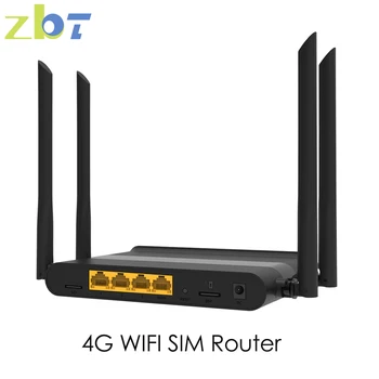 ZBT 4G LTE yönlendirici SIM Kart 300 Mbps 1200 mbps 2.4 g 5.8 g Wifi Genişletici İnternet Kablosuz Tekrarlayıcı İle EC200TEUHA Modem 3*LAN 1 * WAN