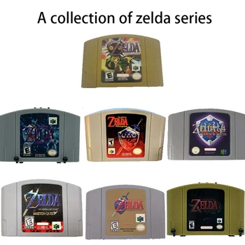 Zelda serisi N64 Oyun Kartı Serisi, N64 sürümü, amerikan ingilizcesi sürümü ve Japon animasyon oyuncak hediyesi için uygundur.