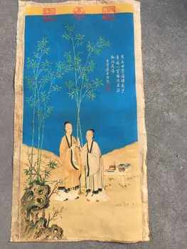 Çin Eski Kaydırma Lang shi ning-ping bir Chunxin Boyama Pirinç Kağıdı Boyama