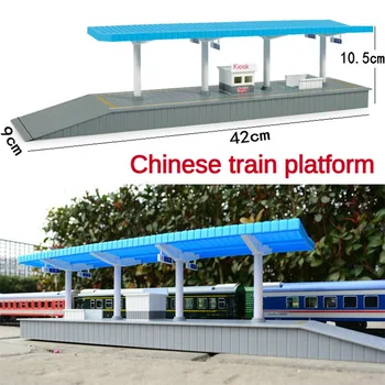 Çin Tren İstasyonu Platformu Modeli Platformu HO Simülasyon Tren Modeli Kum Masa Sahne Aksesuarları DİY Minyatür Oyuncak Evi