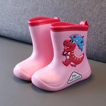 Çocuk yağmur çizmeleri Bebek su ayakkabısı Tüm Mevsim Kızlar Rainboots Çocuk Su Geçirmez Erkek Karikatür Çizme bahar Yaz ince yağmur ayakkabıları