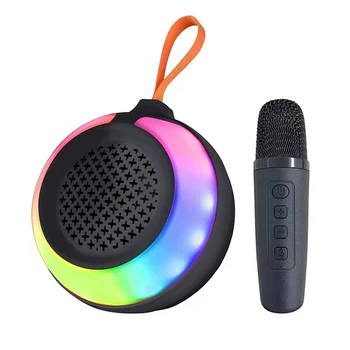 Çocuklar Bluetooth Kablosuz Mini müzik hoparlörü Ev Sineması Kullanımı Kızlar Boomboxes Taşınabilir mikrofonlu radyo RGB hayalet ışık